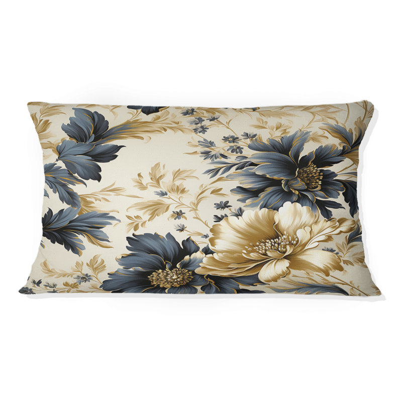 Coussin en polyester doré et doré