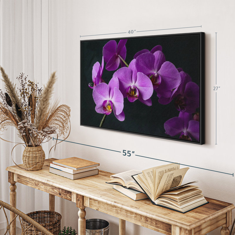 Fancy Purple Orchids Canvas Print, 27" H x 40" W