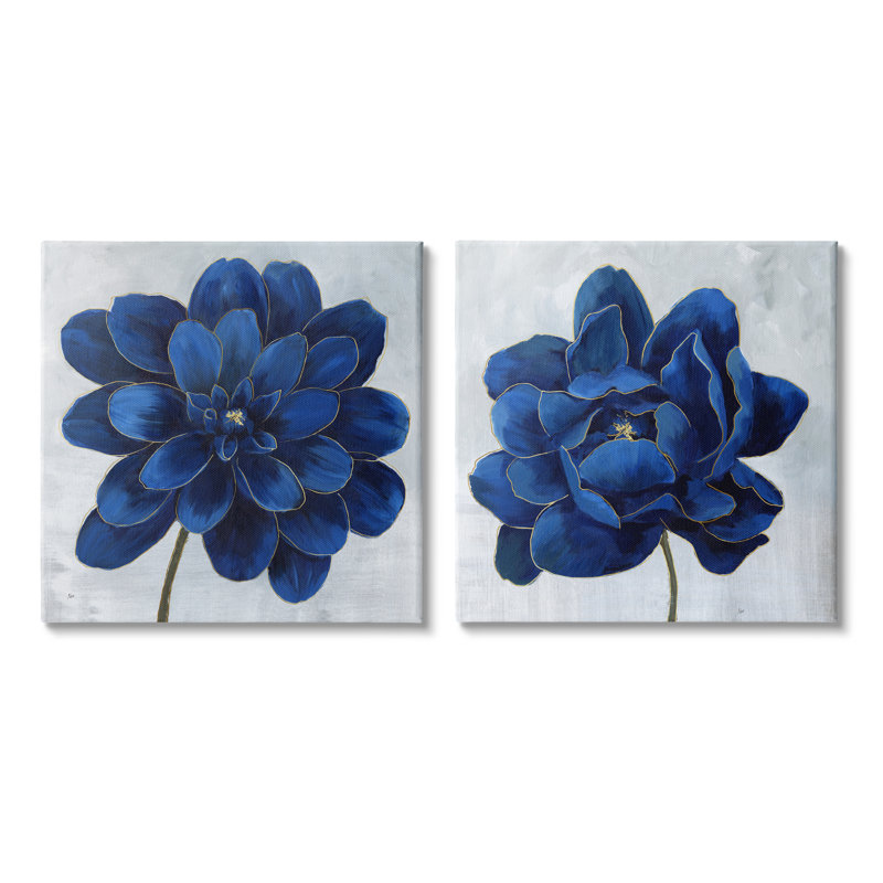 Ensemble de 2 peintures encadrées sur panneau de fibres à densité moyenne, Toile tendue, H 24 po x l 24 po x P 1,5 po