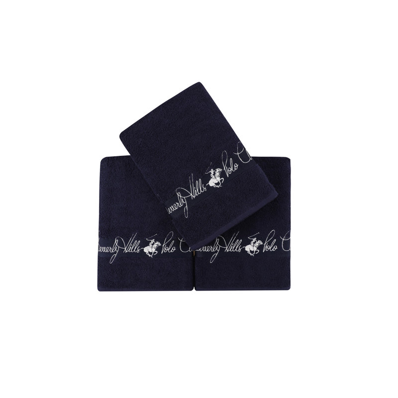 Ensemble de serviettes 3 pièces 100% coton, Bleu foncé, Bath Towel - 3 pack