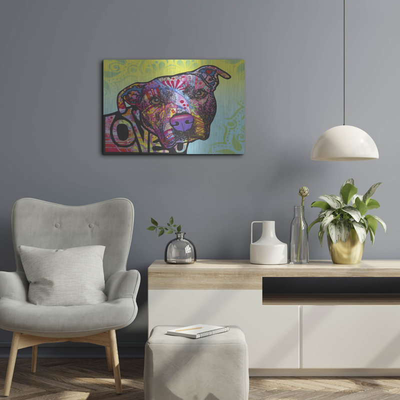 «Love You Pit Bull» par Dean Russo, H 16 po x l 24 po