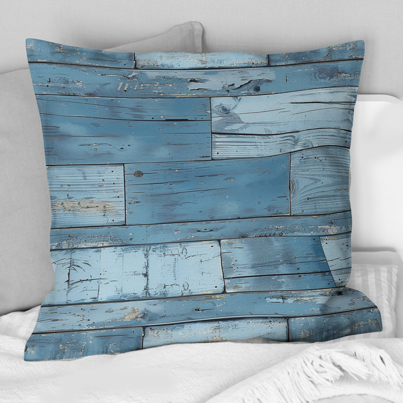 Coussin lombaire de couleur bleu bébé Baby I, H 16 po x l 16 po, Carrée