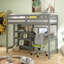 Lit mezzanine double en bois-824179944