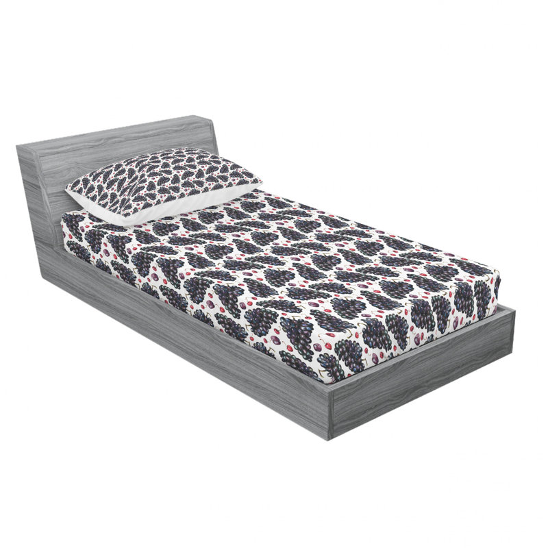 Ensemble de draps Nature Fresh Fruit, Ensemble de draps pour lit simple avec drap-housse