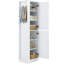Grande armoire de rangement pour salle de bain, armoire de rangement autoportante avec crochet