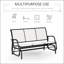Banc de patio pour 3 personnes avec filet respirant, structure en métal durable pour la détente et le confort en plein air-128758839