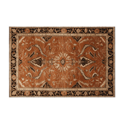 Tapis d'intérieur et d'extérieur brun Persian