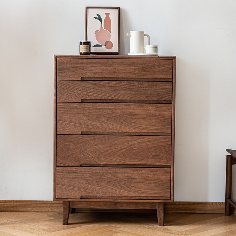 Commode décorative simple couleur noyer