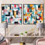 Urban Geometric - Ensemble de 2 collages carrés à formes abstraites-911138163-911138124