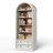 69.7" Farmhouse Arched Bookcase, Wooden Storage Organizer with 2 Spacious Drawers, 7-Tier Open Display and Storage Rack-1044323866