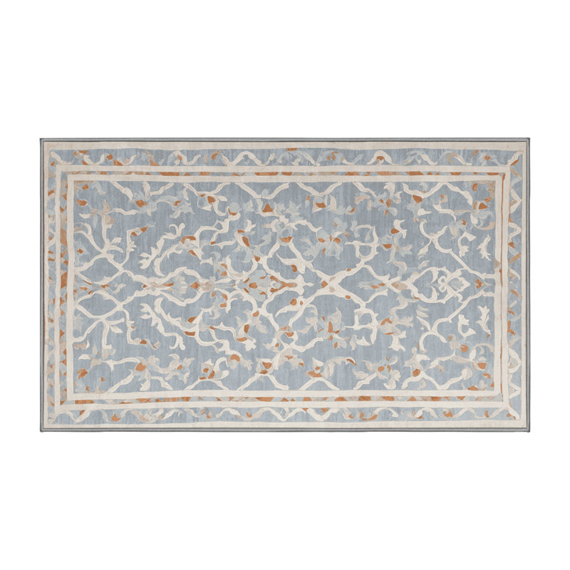 Tapis gris lavable à la machine, Rectangle 2 pi x 3 pi