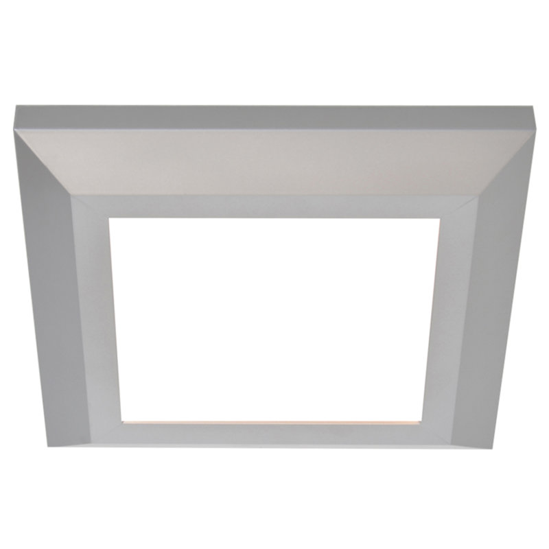 Lovato Acrylic Flush Mount, Satin Nickel
