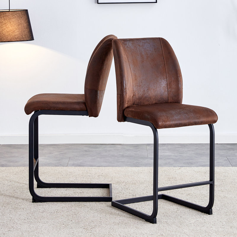 Chaises de salle à manger, Brun suède, Noir, noir, noir, noir