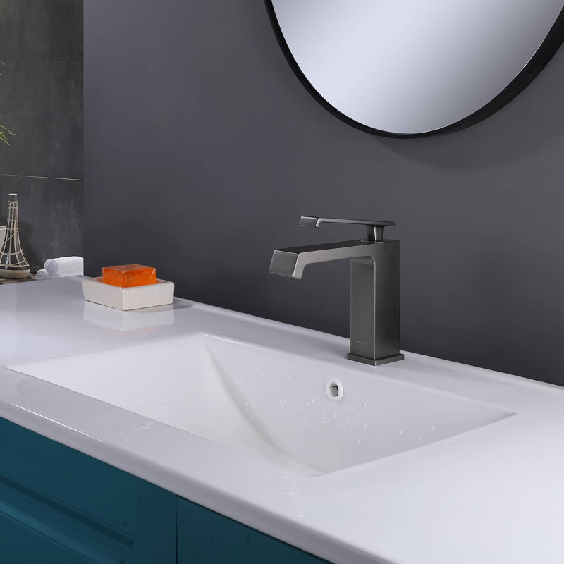 Robinet de salle de bain à un trou, Gris