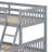 Twin Over Full Rubber Wood Bunk Bed – Twin-Size Trundle, Convertible Ladder, Guardrail & Detachable/Convertible Design-624177149