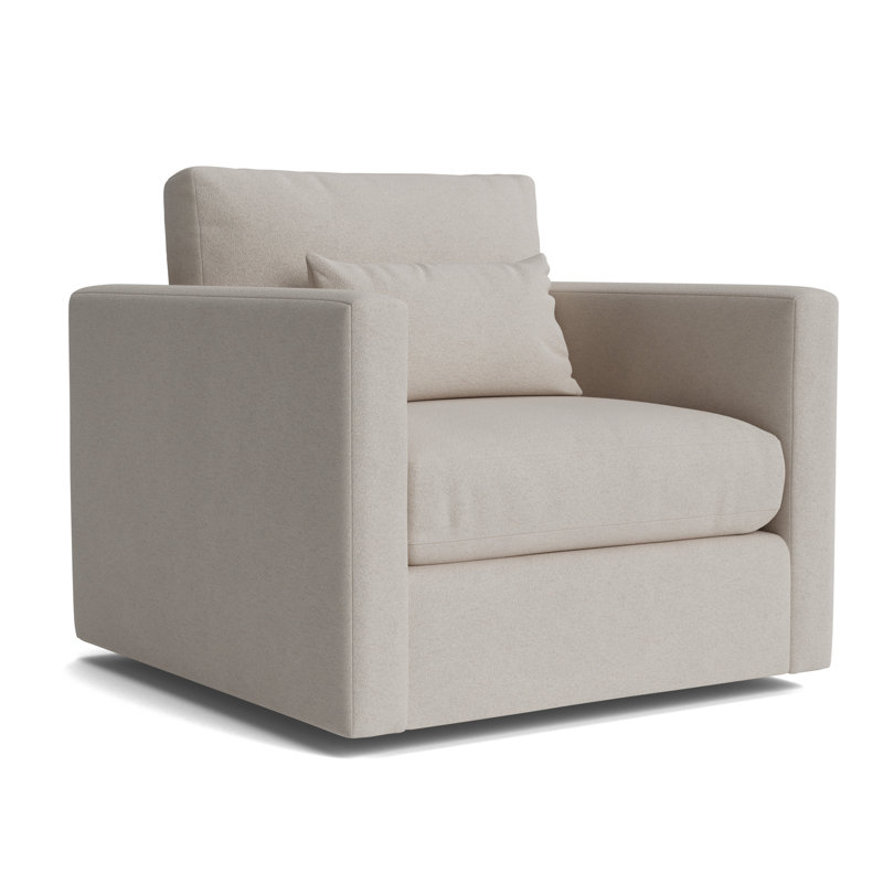 Haywood Full Swivel Chair, Performance Boucle - Dove Gray