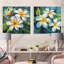 Ensemble de 2 collages carrés blancs Plumeria Symphony Magic - Plumeria-690708748-690708753