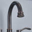 Robinet de salle de bain Comvert, robinet de salle de bain central à 4 poignées 4 po avec bec pivotant-115849466