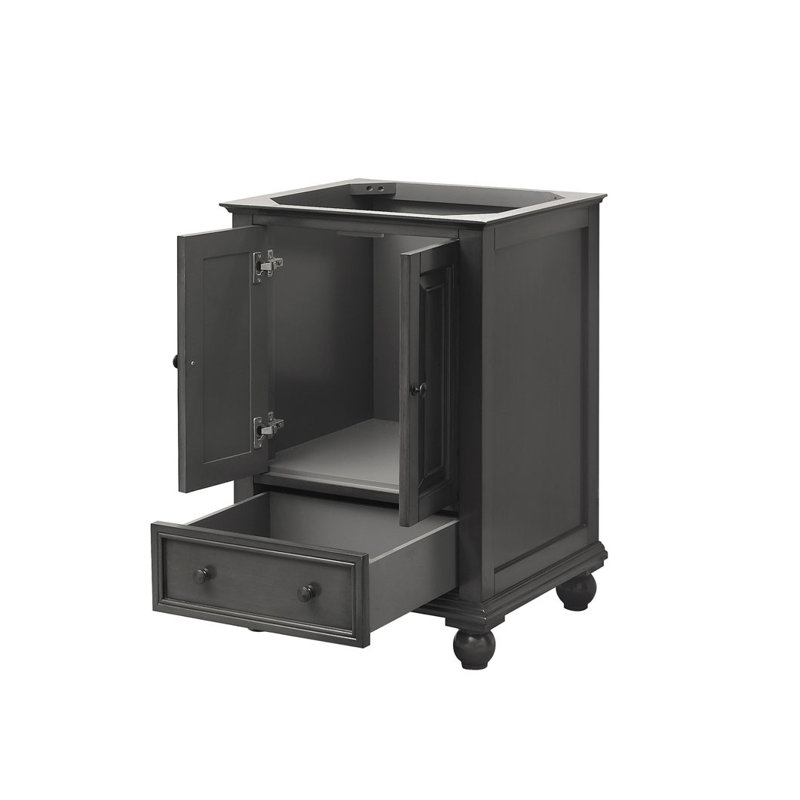 Base de meuble-lavabo simple 24 po Magruder, Glacis gris anthracite