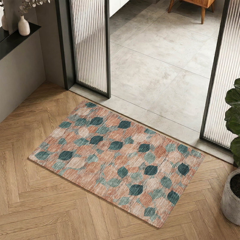 Tapis floral lavable à la machine de qualité supérieure Mayfield AMF2444, 2'6" x 3'10", Cuivre