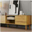 Meuble télé 70 pouces avec rangement Mid-Century moderne, convenant au salon, à la chambre à coucher et à l'armoire multimédia