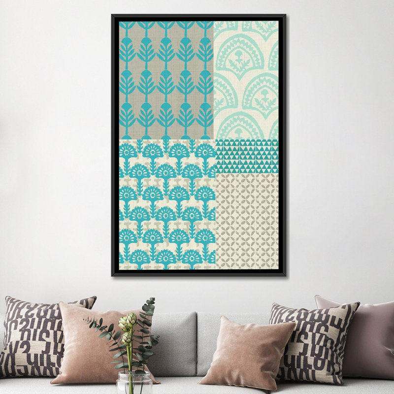 «Pool I», impression sur toile tendue, H 26 po x l 18 po x P 1,5 po, Toile avec cadre noir, Pas de tapis