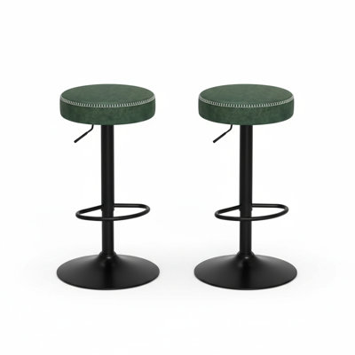 Adjustable Height Counter Stool with Metal Frame