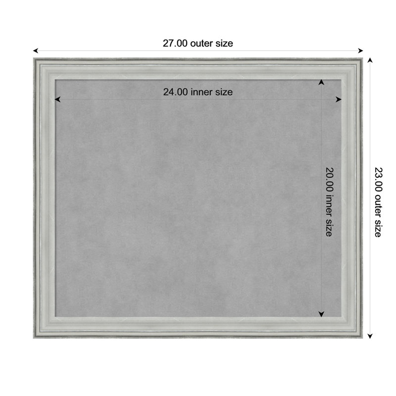 Tableau magnétique mural / babillard, 23" H x 27" W