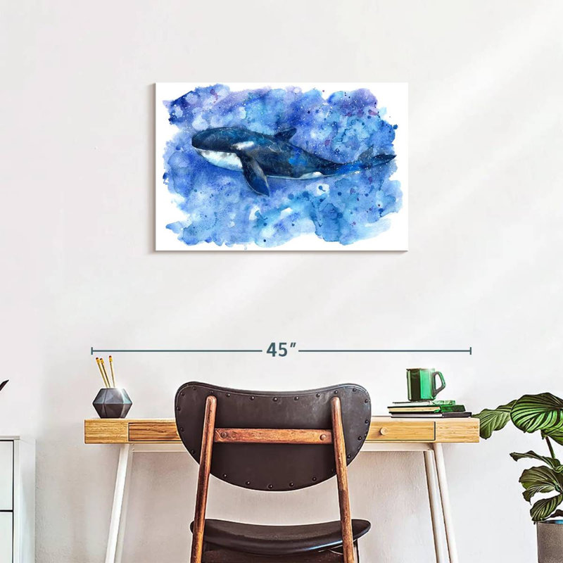Brampt Blue Killer Whale, 20" H x 30" W