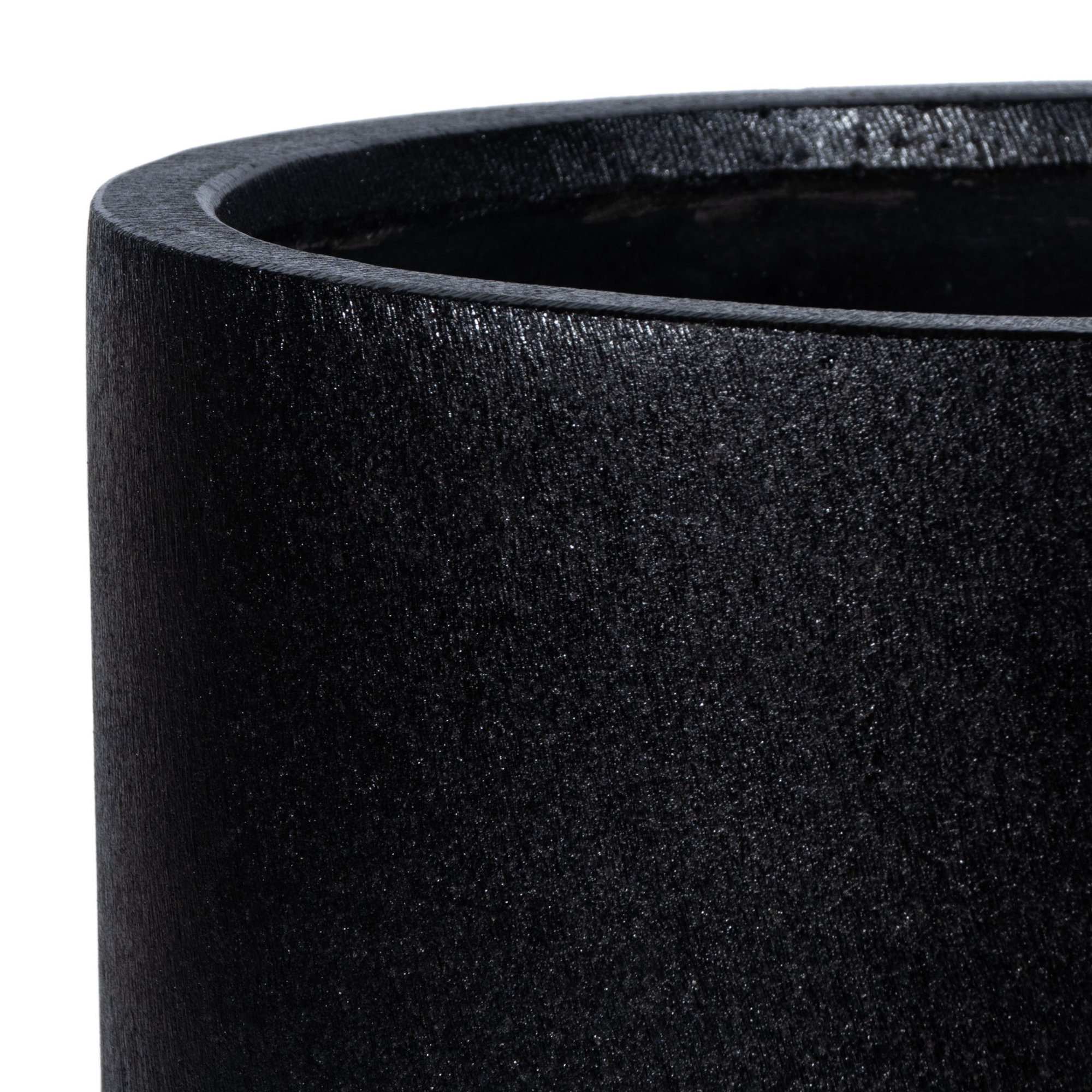 Mcguire Pot Planter, Black, 19.2" H x 21.6" W x 21.6" D
