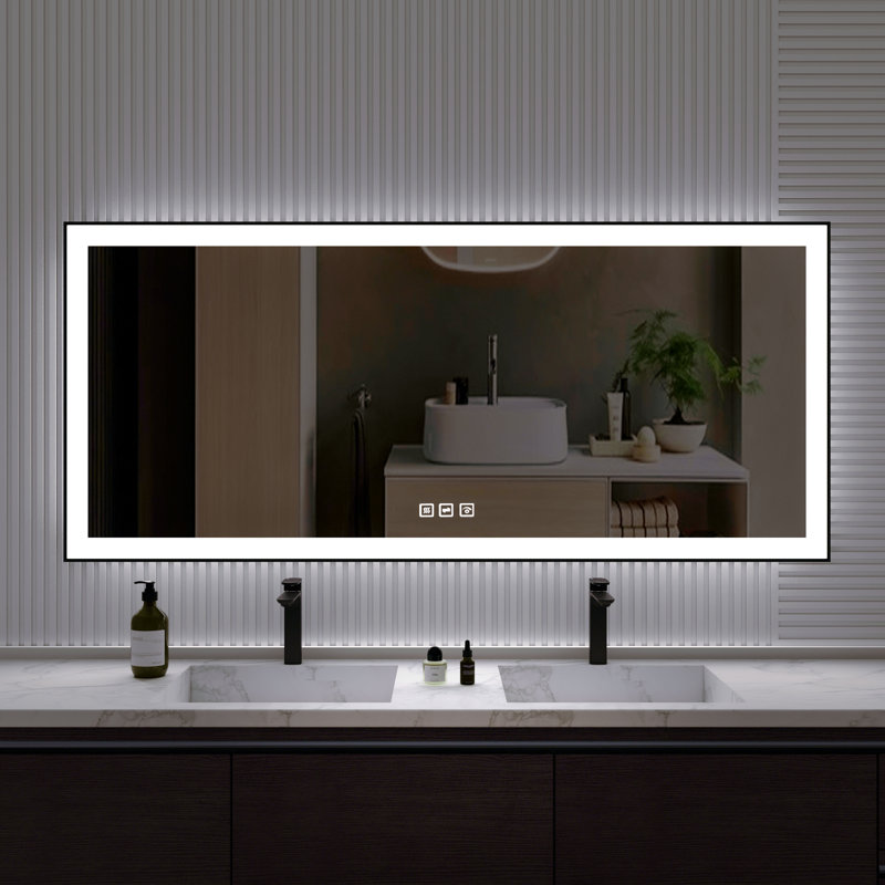 Aluminum Flat Mirror, 32" H x 72" W