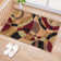 Mehul Geometric Multi Coloured Area Rug in Red/Brown/Black