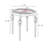 Retro Glass+Solid Wood End Table