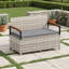 Banc de rangement extérieur imperméable toutes saisons, conception verrouillable et coussin de siège lavable épais et amovible, adapté pour la terrasse, le patio, la cour arrière-1235618051