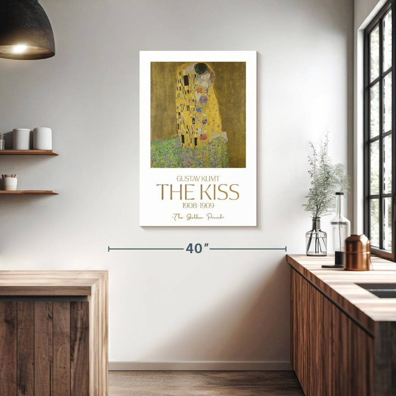 Affiche d'exposition The Kiss Klimt, H 39 po x l 26 po