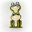 Statue solaire grenouilles jumelles solaires