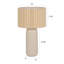 Lampe de table en grès avec abat-jour en lin Mira