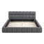 Grand lit plateforme tapissier avec tissu épais et lit au sol avec structure solide-1943047886