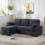 Canapé modulaire rembourré en chenille réversible de 91,5 po Latitude Run®-1110405314