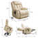 Latitude Run Lay Flat Dual Motor Power Lift Recliner Chair with Vibrating Massage and Heating, Infinite Position, 2 Remote Control, and Side Pockets, USB Ports, Faux Leather