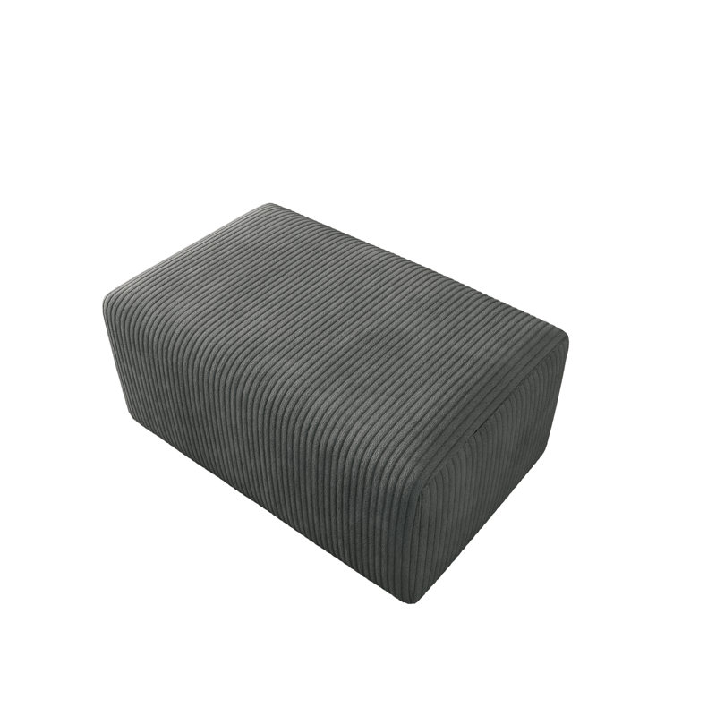 Berlare 90.9Cm Wide Rectangle Standard Ottoman, Grey