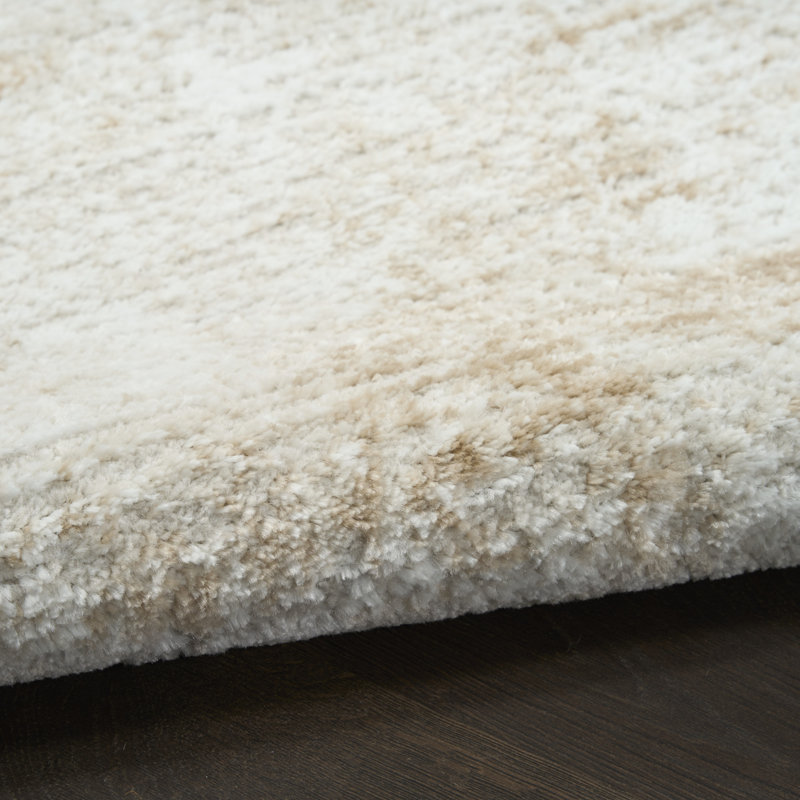 Mathews Ivory Beige Modern Indoor Rug, Rectangle 5'3" x 7'