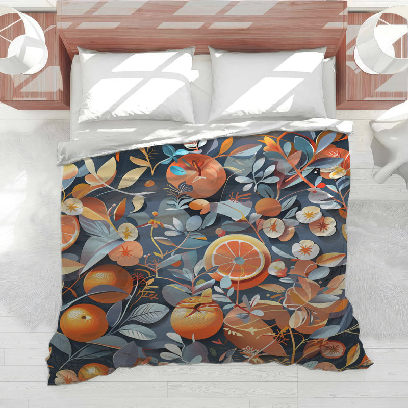 Édredon Oranges Bedding, Lit simple