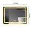 Miroir lumineux de salle de bain - interrupteur antibrouillard, surface lisse, performance durable, revêtement en aluminium, stabilité à long terme