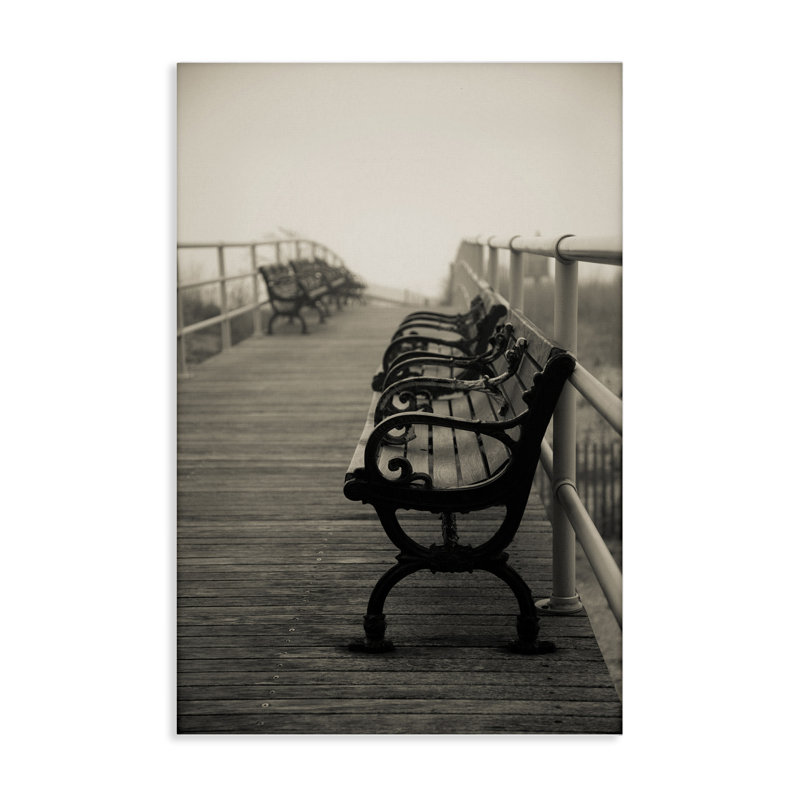 «Benches on the Boardwalk», art mural par Jadei, H 30 po x l 20 po
