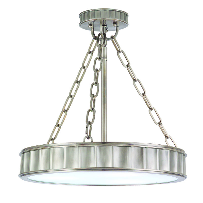 Middlebury 3-Light Pendant, Historic Nickel, 15.5"