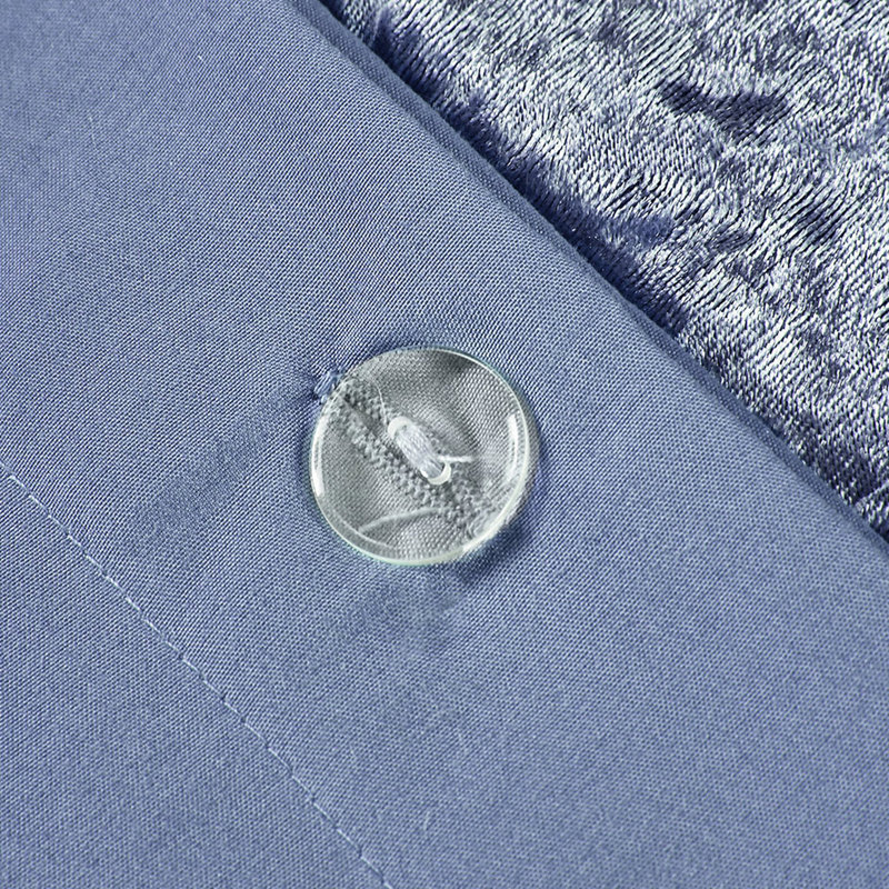 Housse de couette Luxueux, Édredon double + 3 taies d'oreiller standard, Bleu