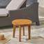 Table d'appoint d'extérieur en bois d'acacia 16 po, finition teck-1396853817