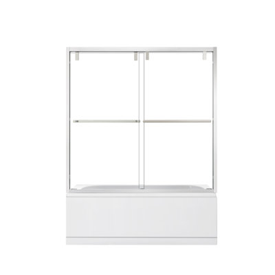 60'' - W x 58'' H Double Added Door Framed Tub Door with