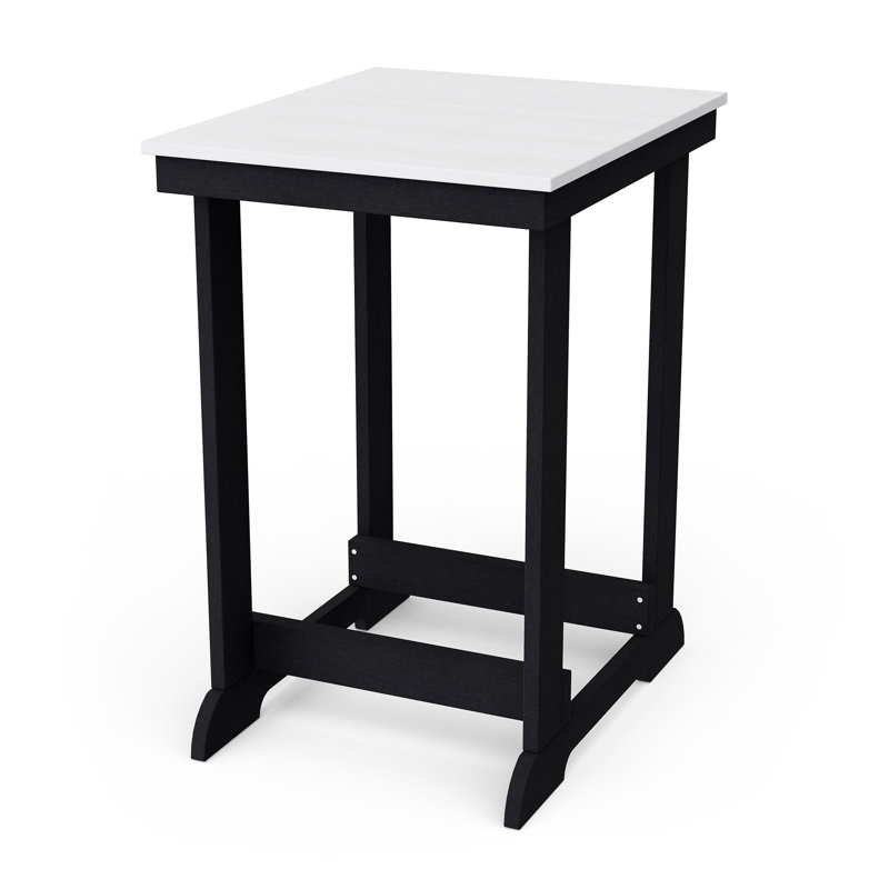 Table de comptoir Heritage, Blanc/Noir